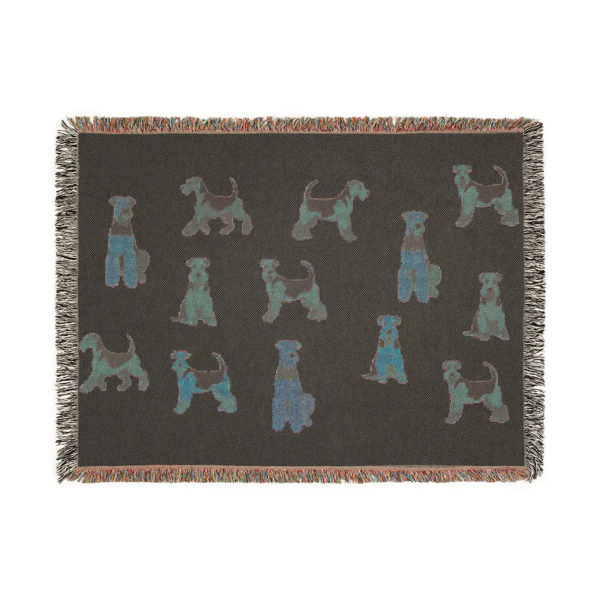 Airedale Aristocracy Woven Throw Blanket