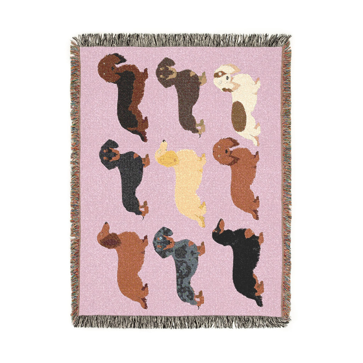 Dapper Dachshund Dog Woven Blanket