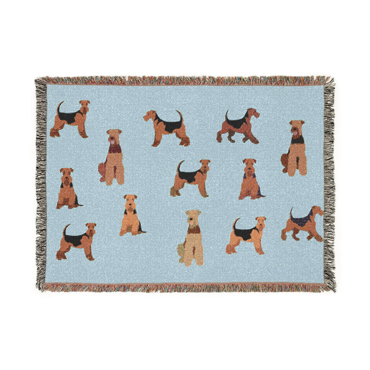 Airedale Aristocracy Woven Throw Blanket