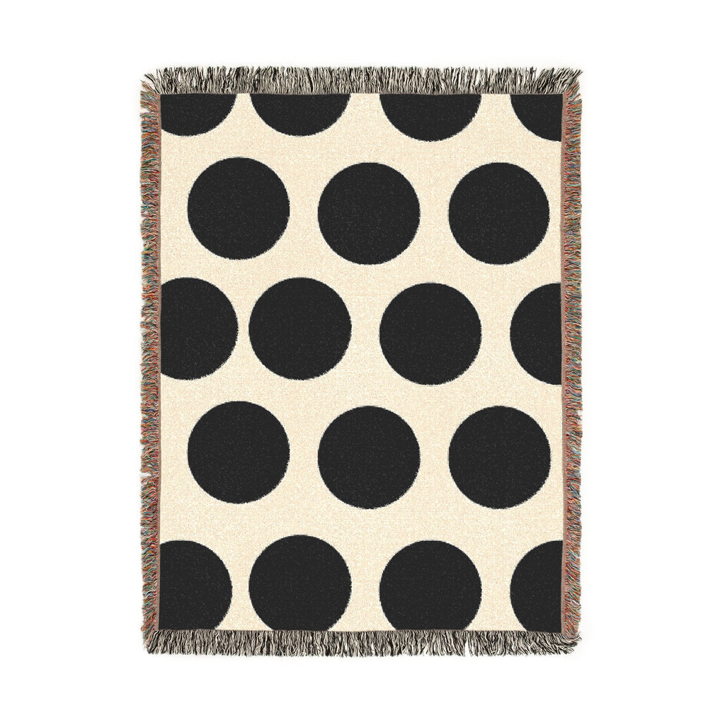 Polka Dot Woven Throw Blanket