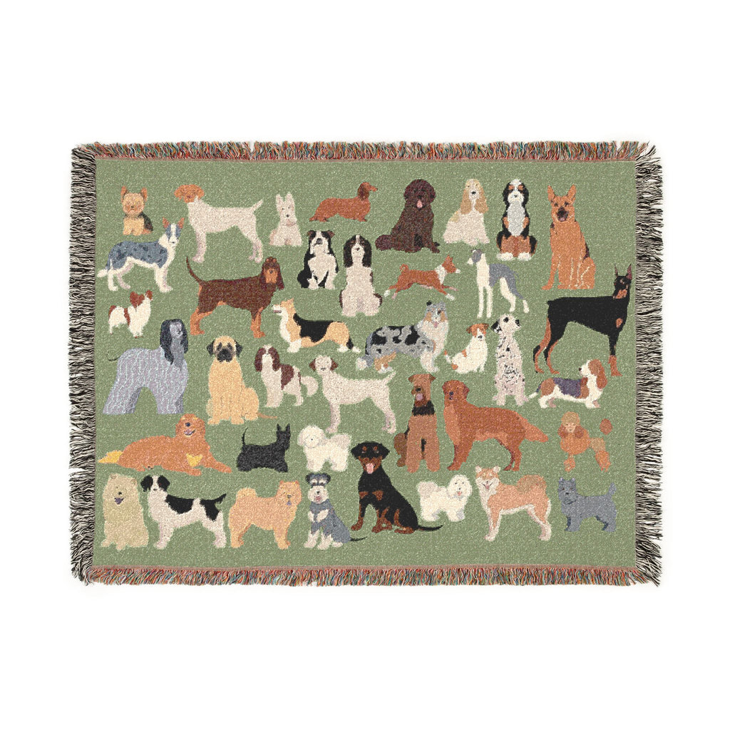 Dog Days Woven Throw Blanket