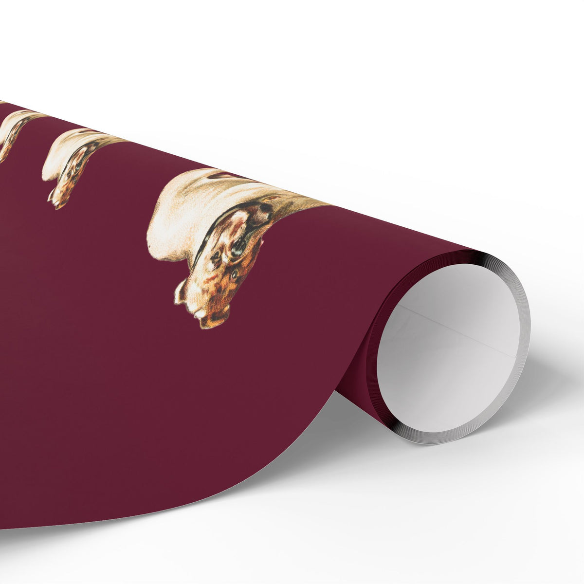 Maroon Bulldog Wrapping Paper