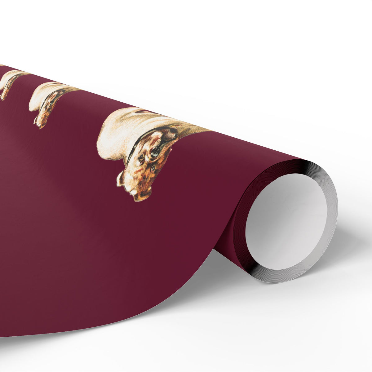 Maroon Bulldog Wrapping Paper