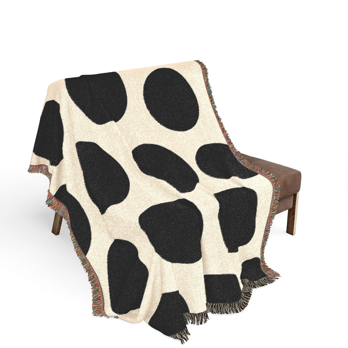 Polka Dot Woven Throw Blanket