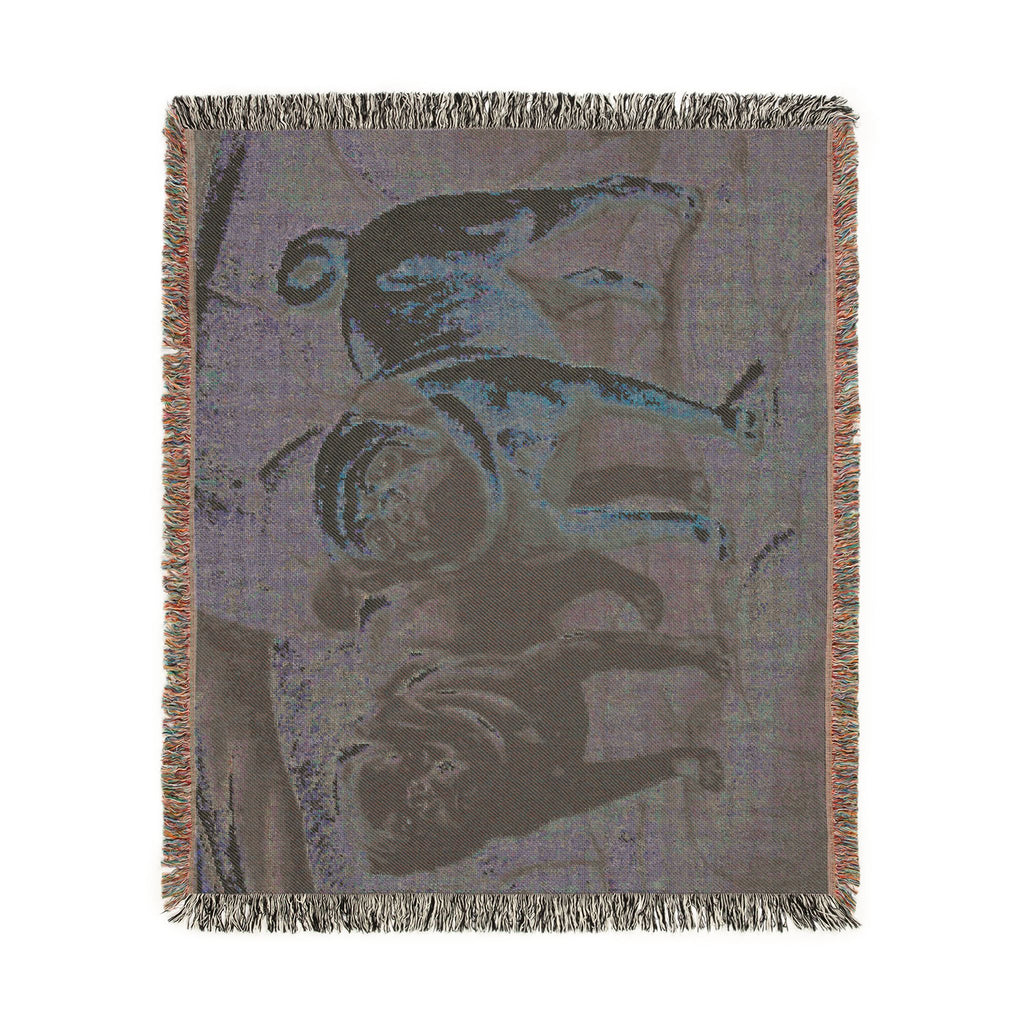 The Book Of Dogs: Pug Woven Throw Blanket