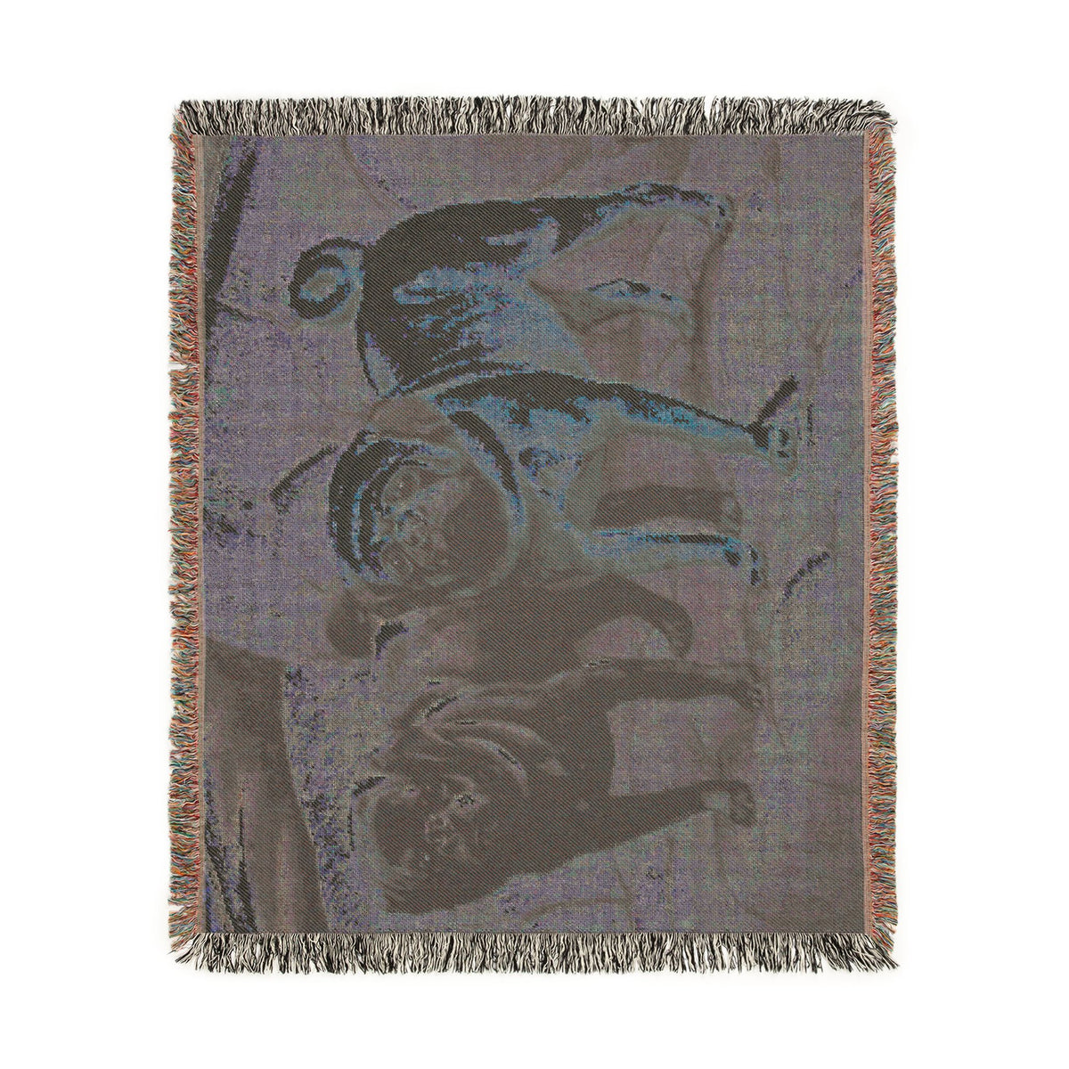 The Book Of Dogs: Pug Woven Throw Blanket