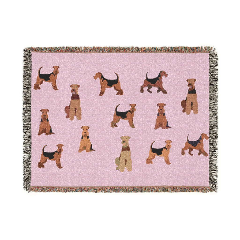 Airedale Aristocracy Woven Throw Blanket