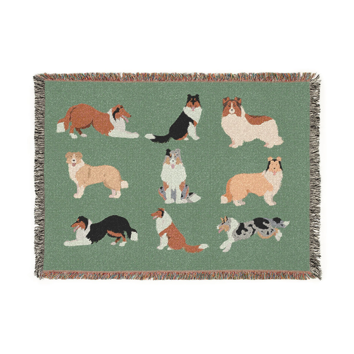 Rough Collie Woven Throw Blanket