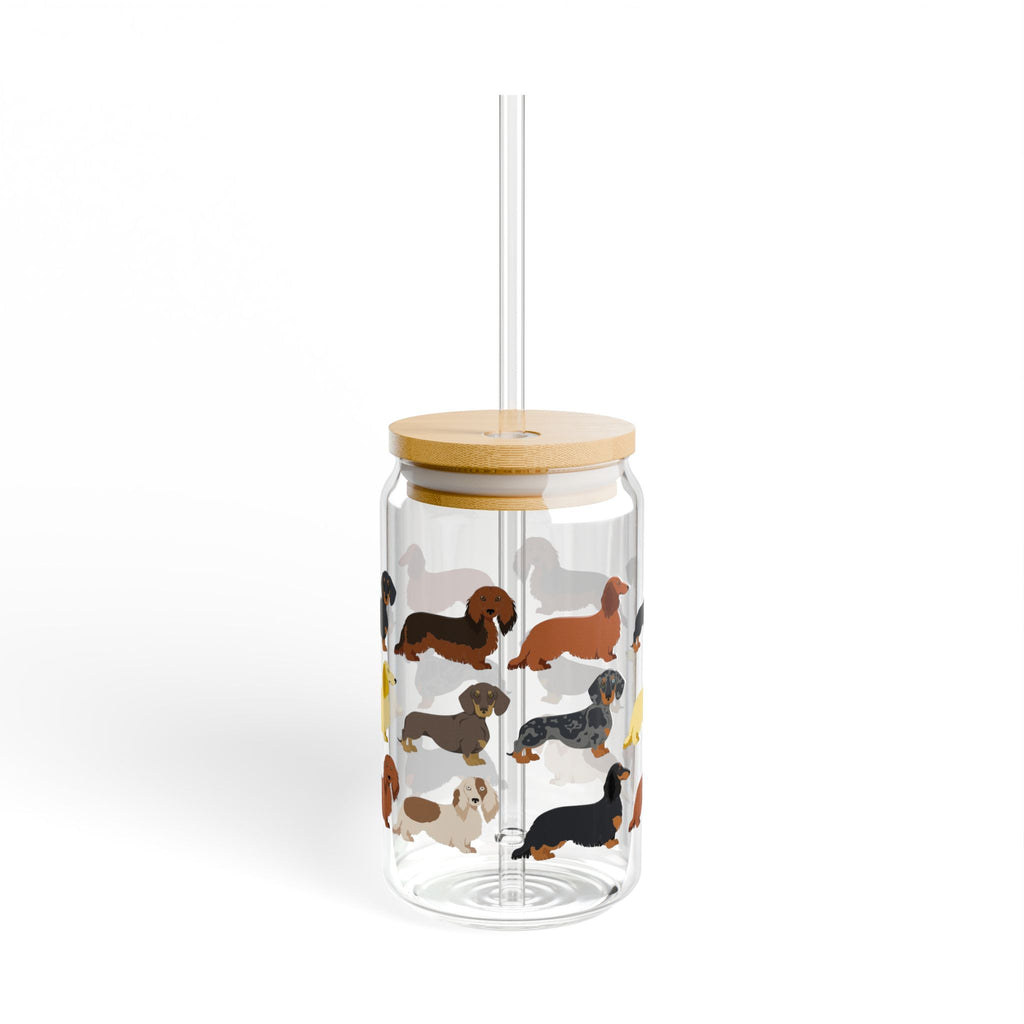 Dapper Dachshund Sipper Glass, 16oz