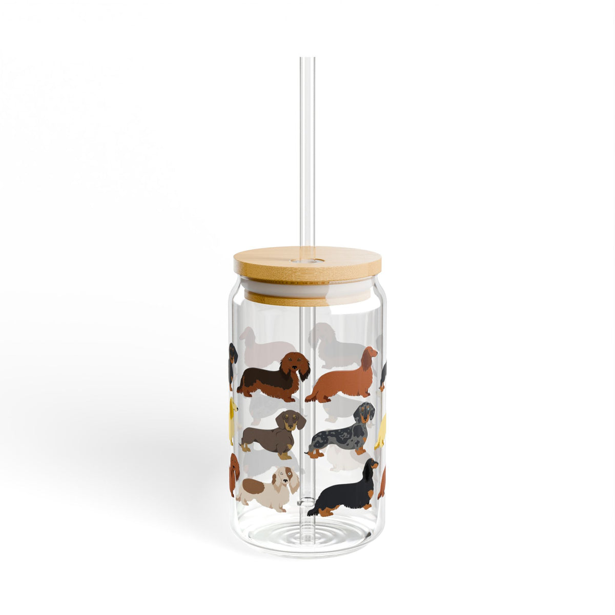 Dapper Dachshund Sipper Glass, 16oz