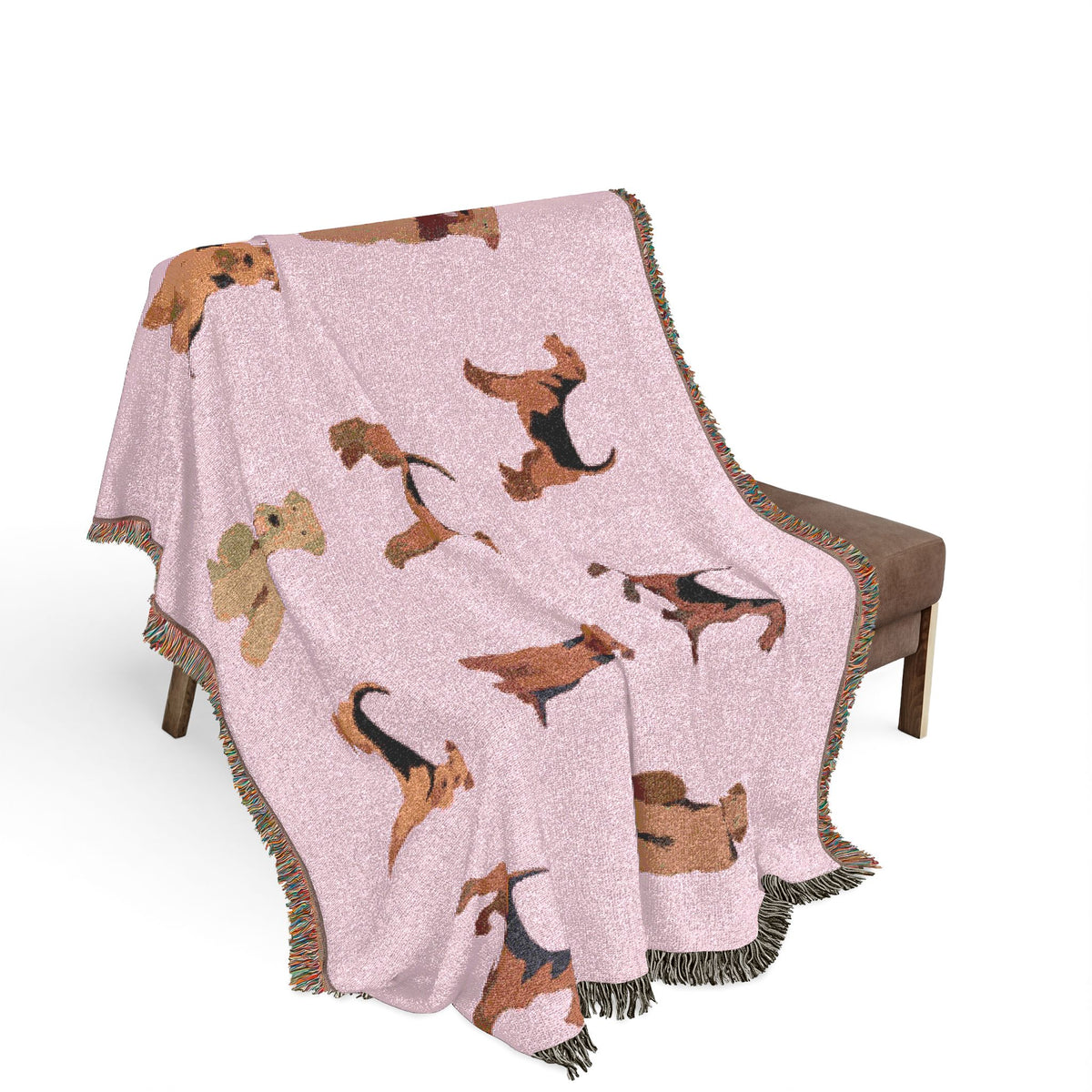 Airedale Aristocracy Woven Throw Blanket