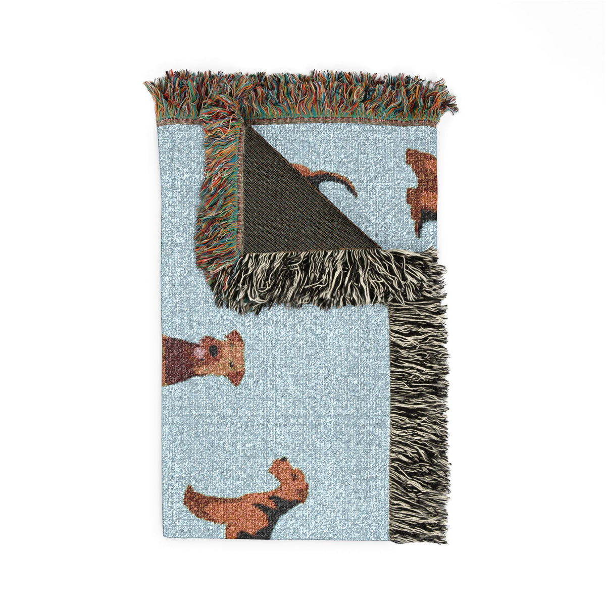 Airedale Aristocracy Woven Throw Blanket