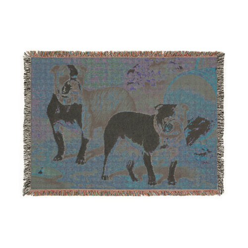Bulldog Woven Blanket