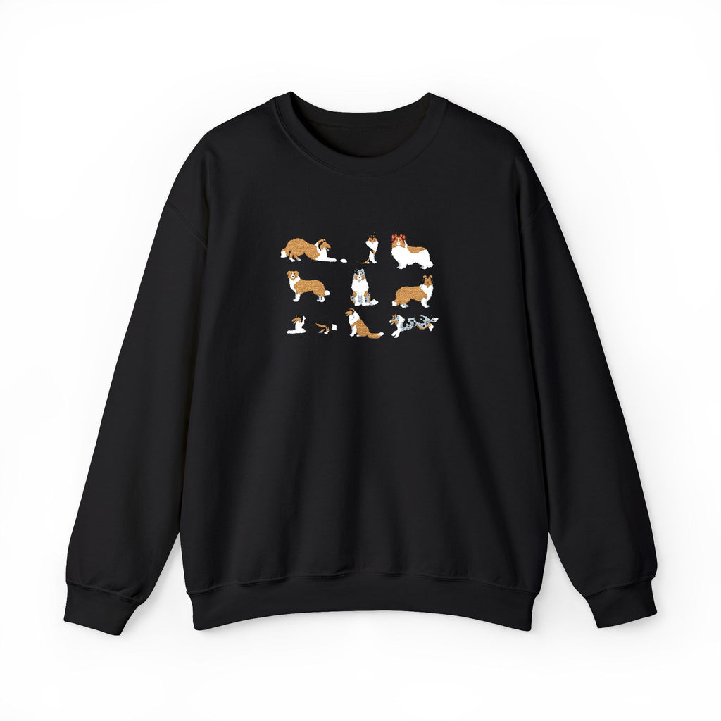 Embroidered Rough Collie Crewneck Sweatshirt