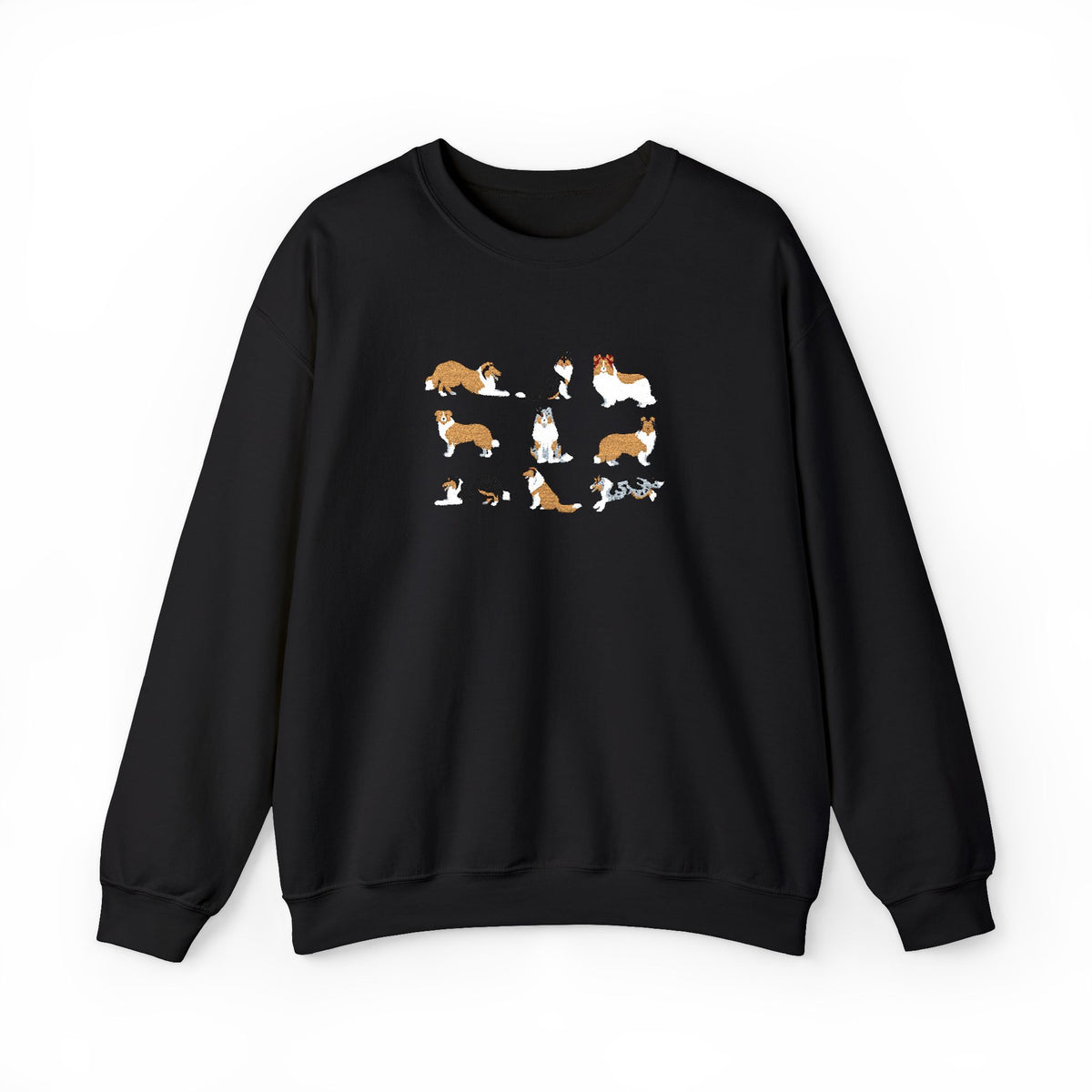 Embroidered Rough Collie Crewneck Sweatshirt