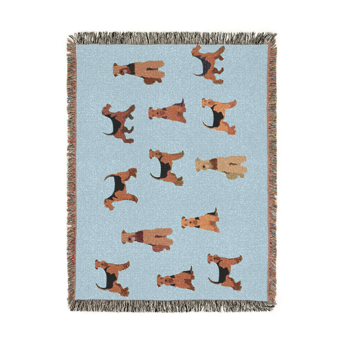 Airedale Aristocracy Woven Throw Blanket
