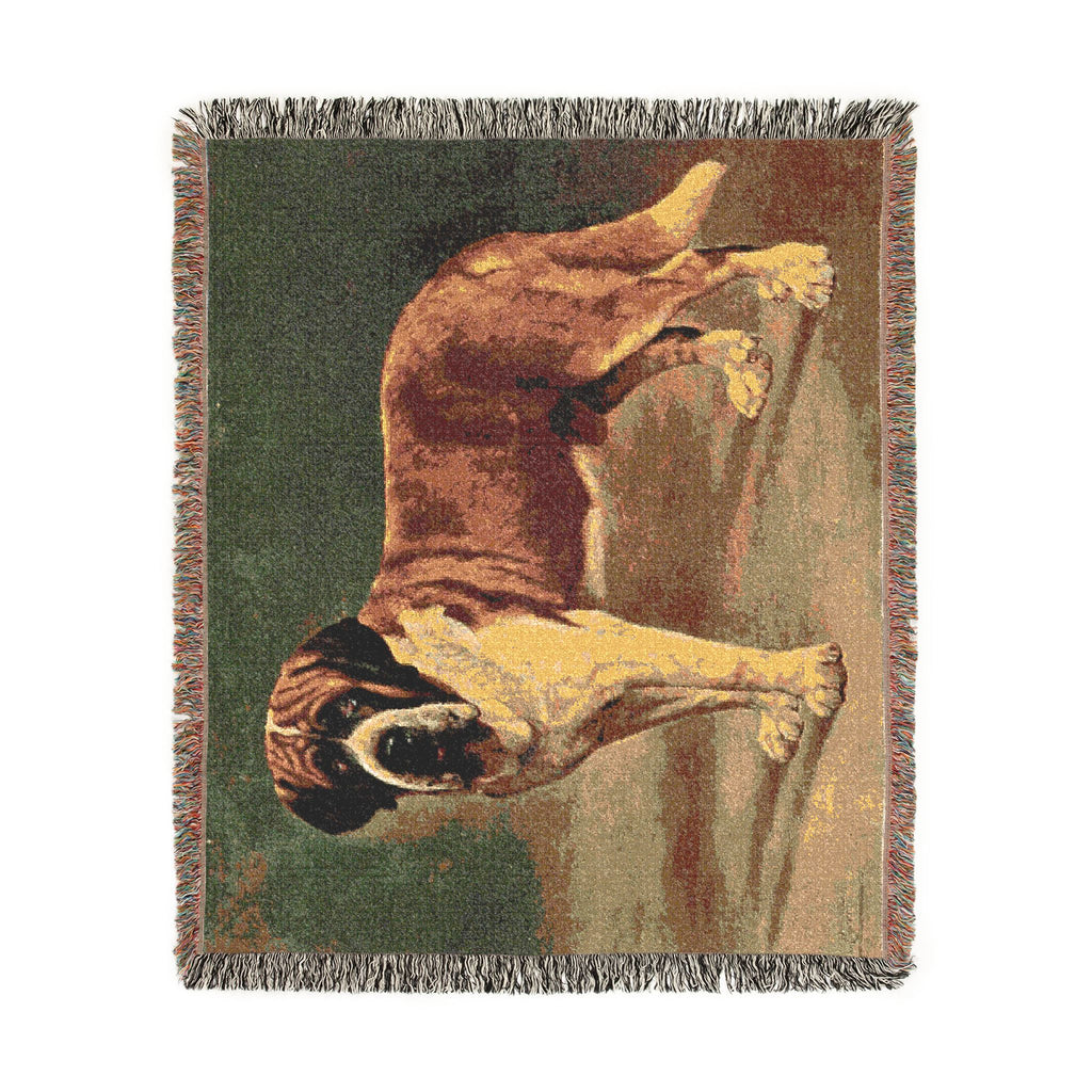Copy of The Book of Dogs: Saint Bernard Woven Throw Blanket