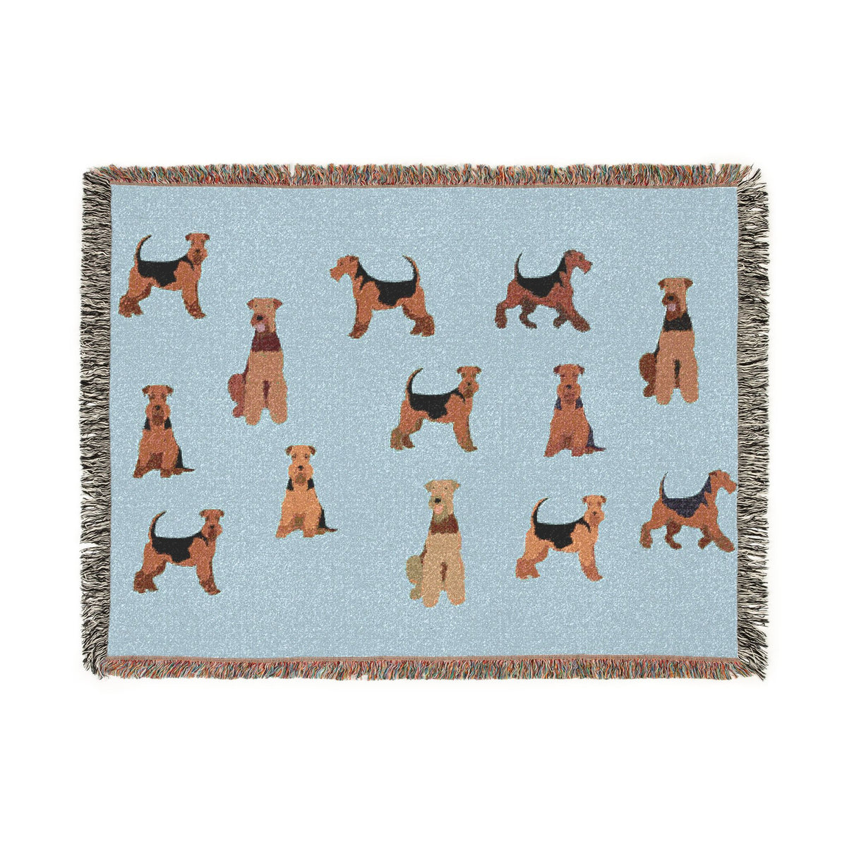 Airedale Aristocracy Woven Throw Blanket