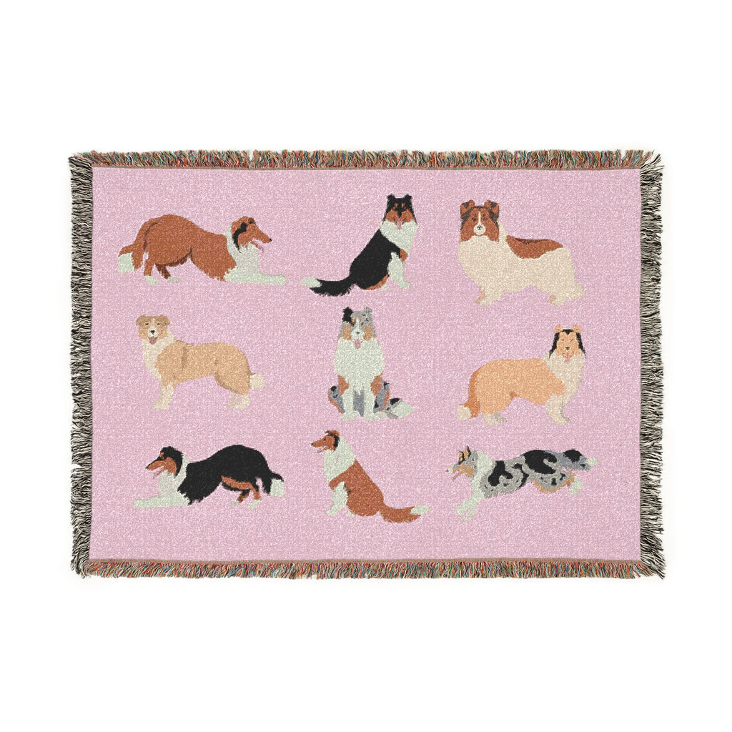 Rough Collie Woven Throw Blanket