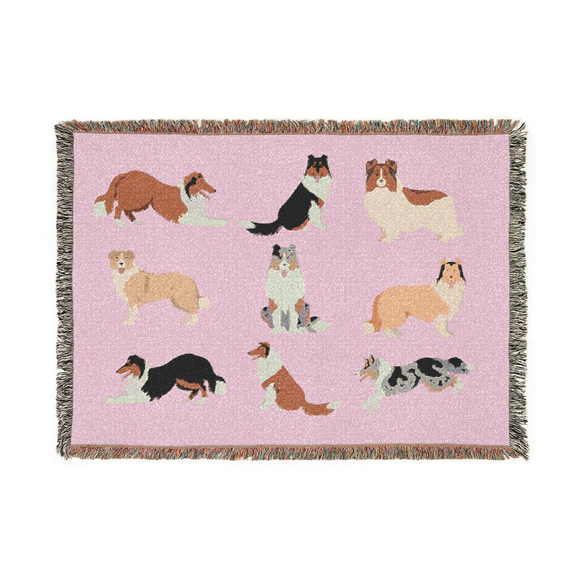 Rough Collie Woven Throw Blanket