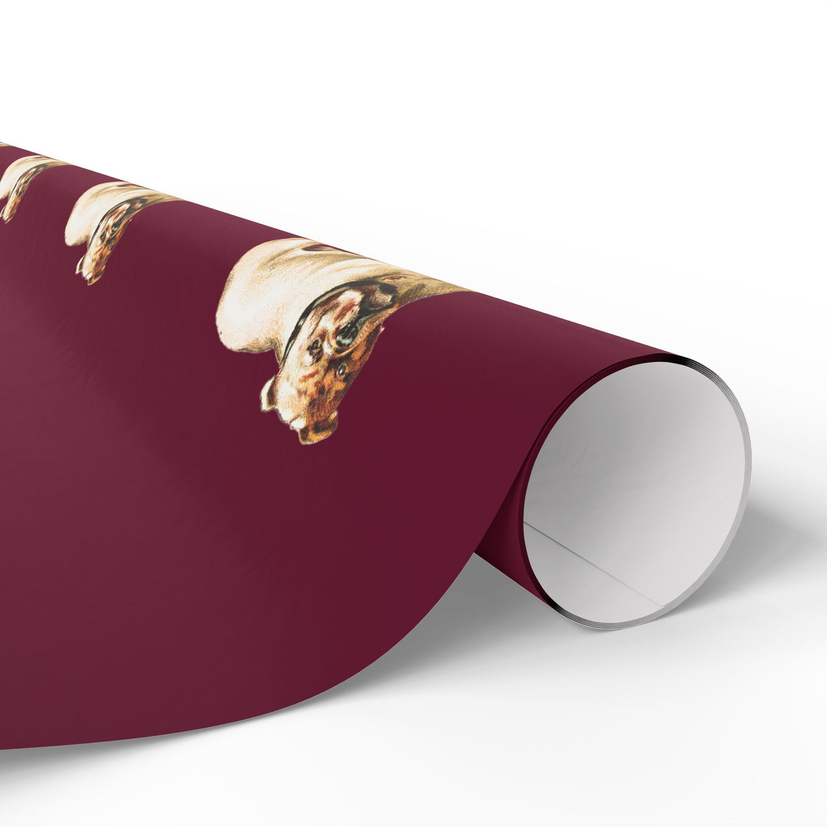 Maroon Bulldog Wrapping Paper