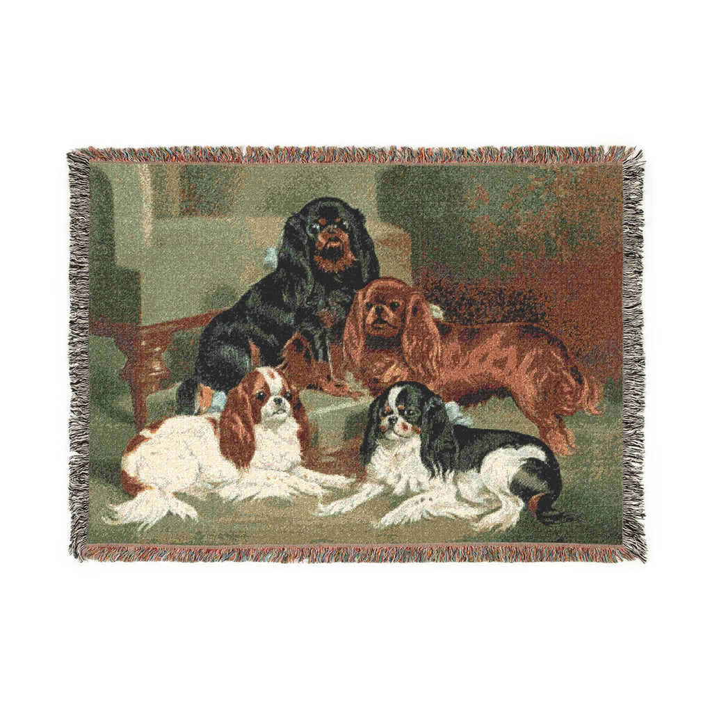 The Book of Dogs: Cavalier King Charles Spaniel  Woven Throw Blanket