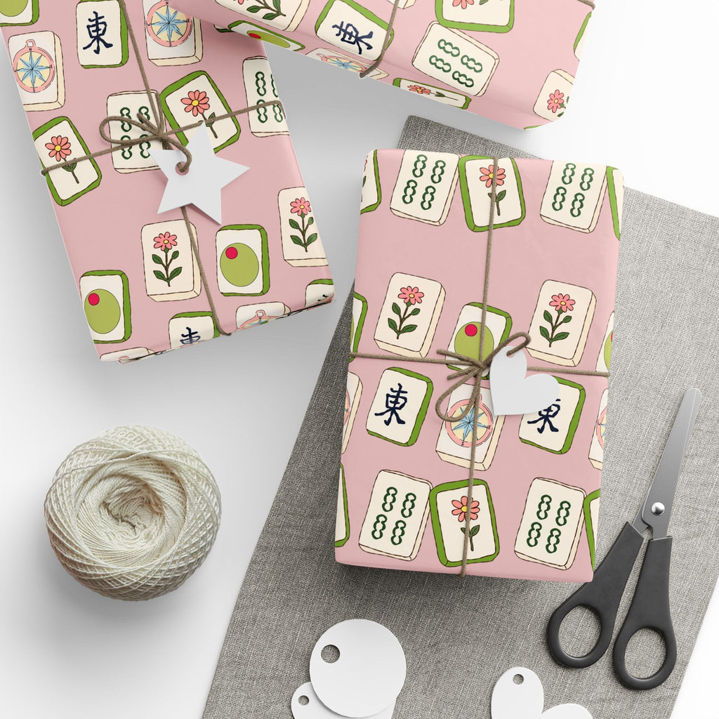 The Lucky Tile Mahjong Wrapping Paper