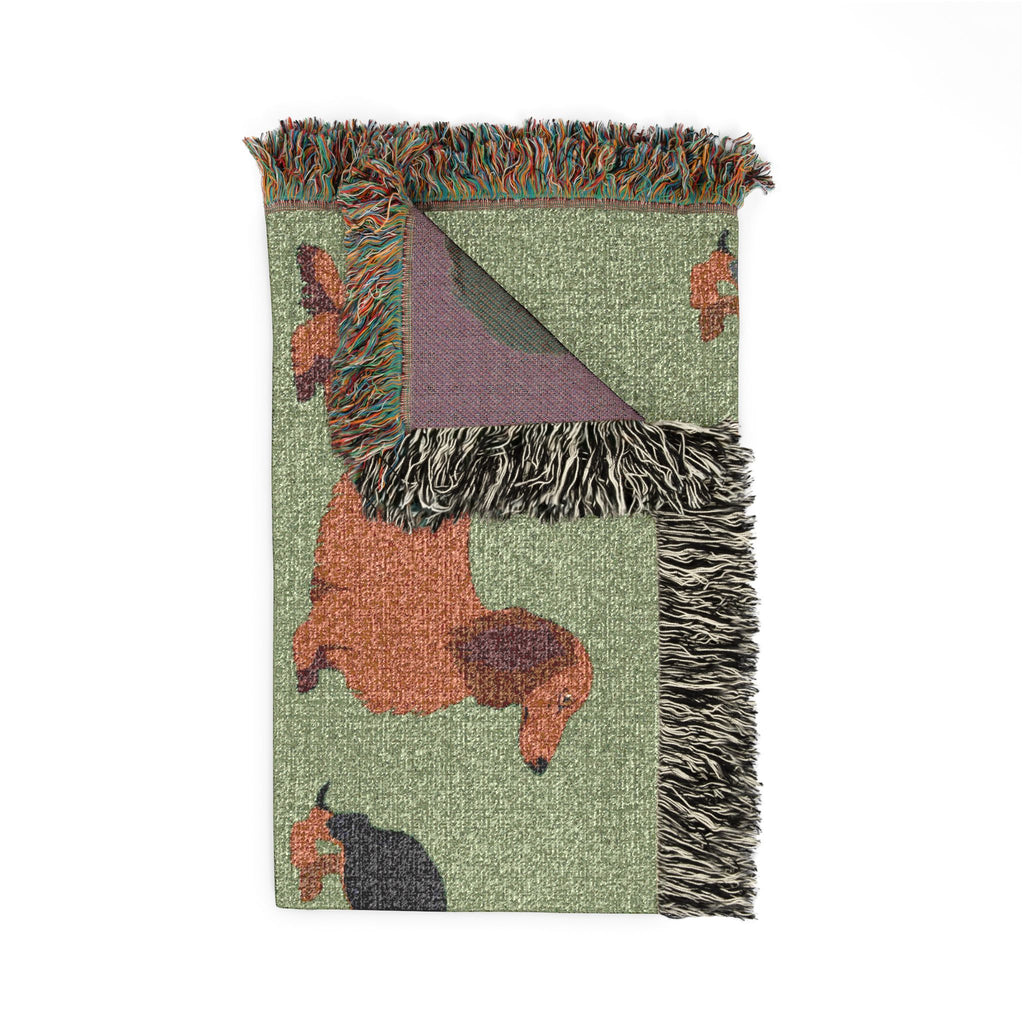 Dapper Dachshund Dog Woven Throw Blanket