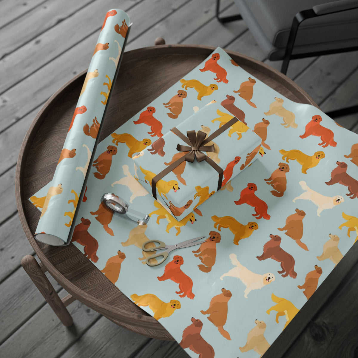 Golden Retriever Wrapping Paper