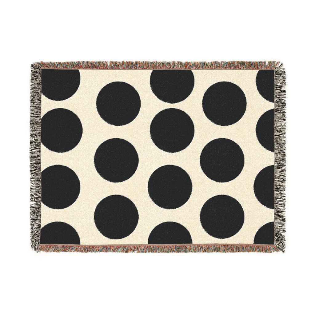 Polka Dot Woven Throw Blanket