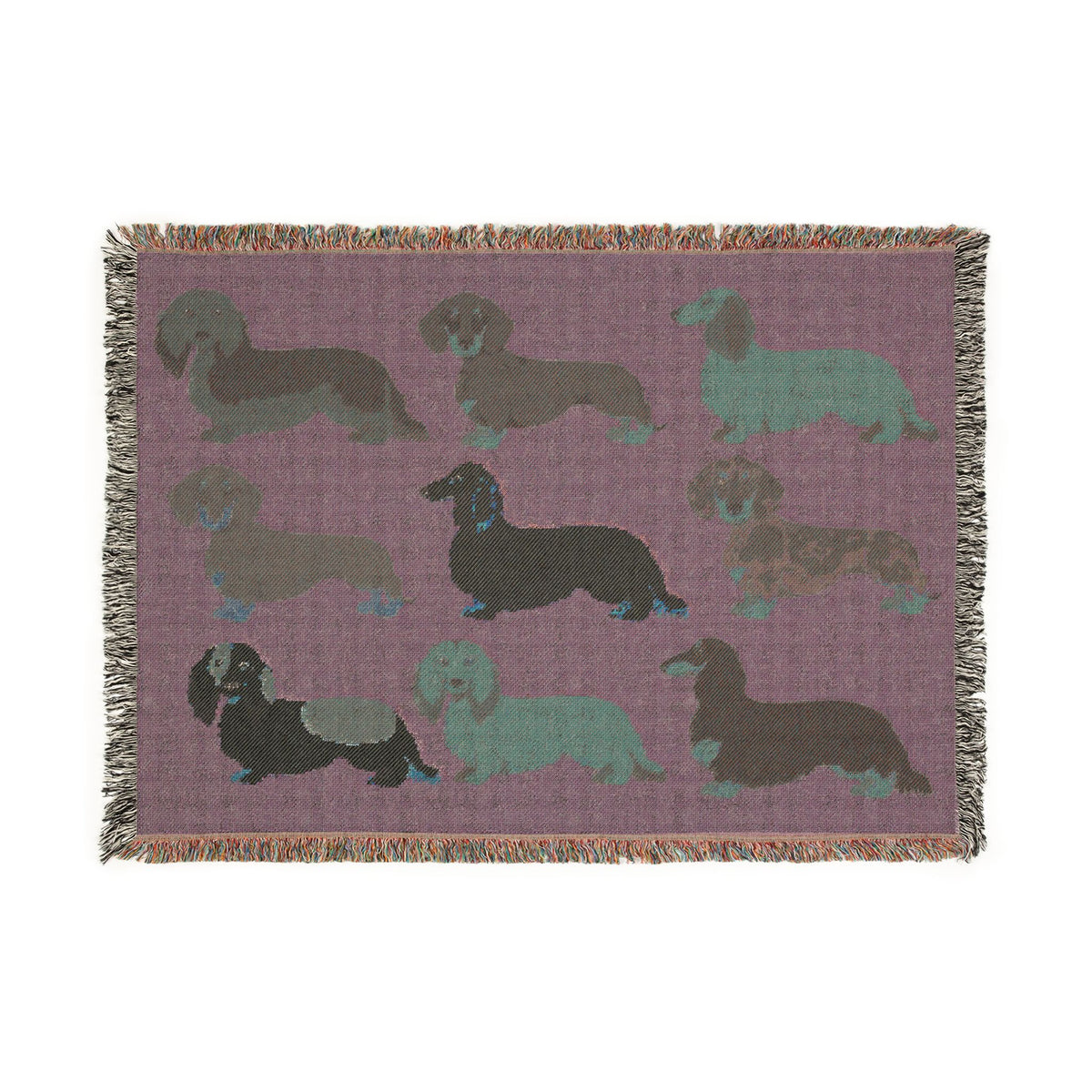 Dapper Dachshund Dog Woven Throw Blanket