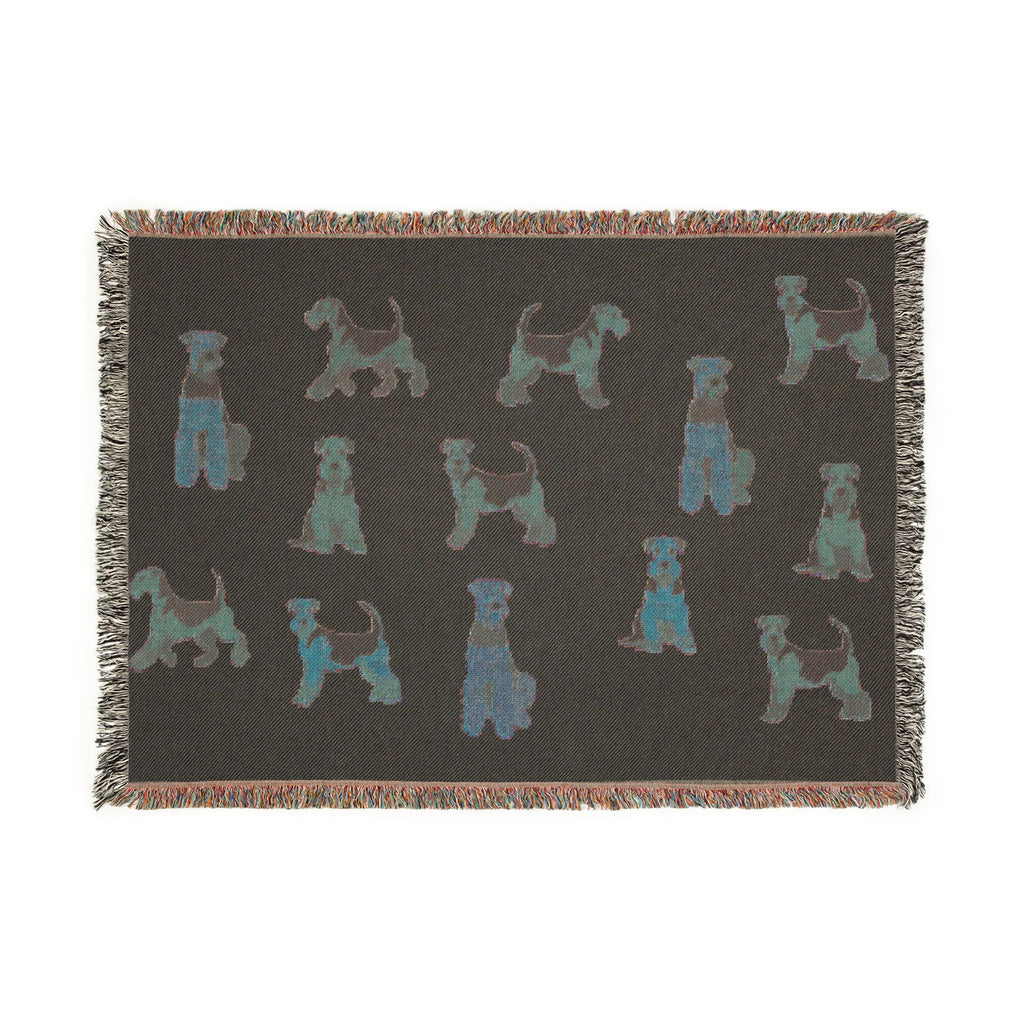 Airedale Aristocracy Woven Throw Blanket