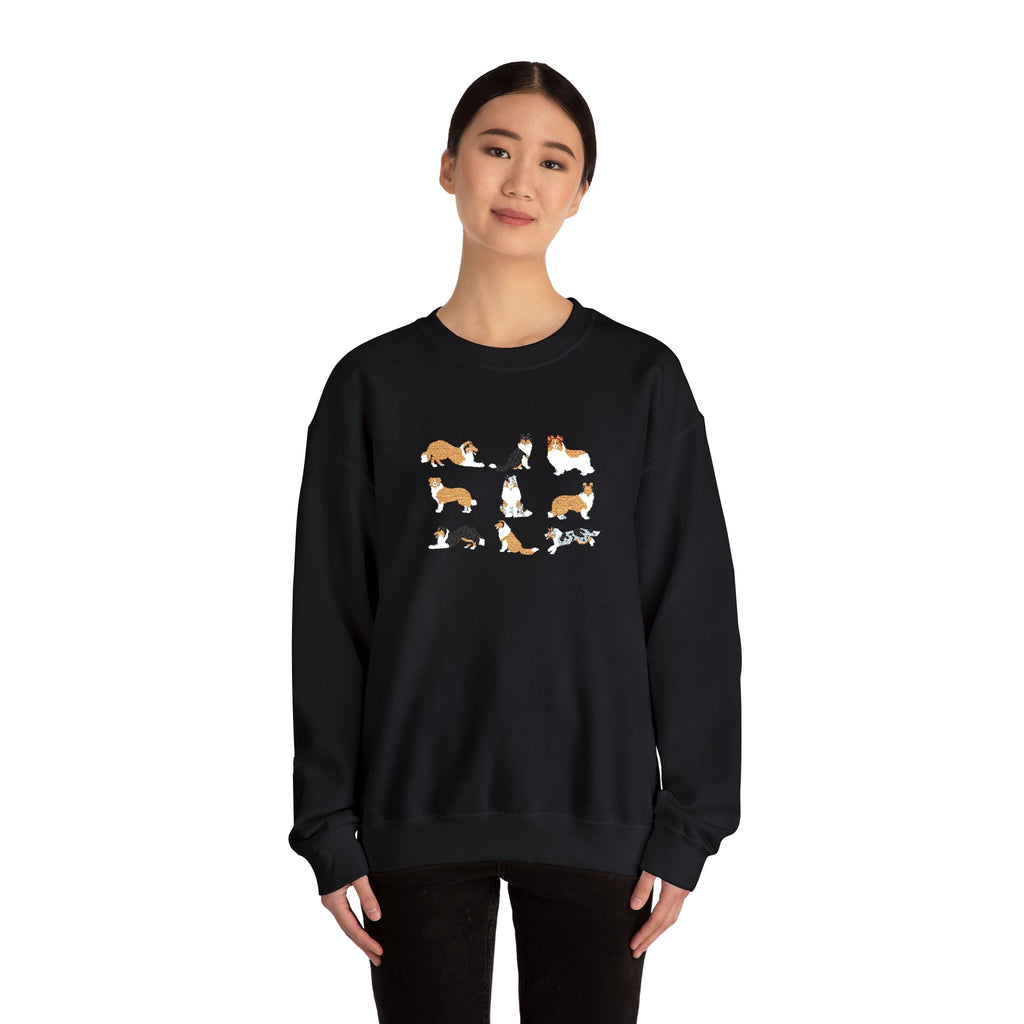 Embroidered Rough Collie Crewneck Sweatshirt