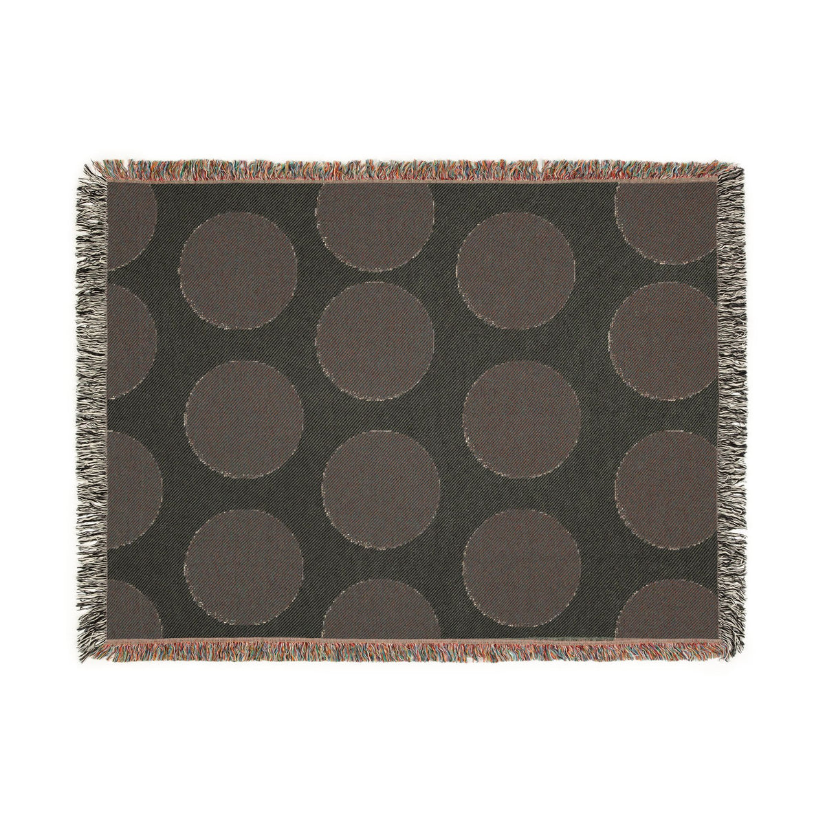 Polka Dot Woven Throw Blanket