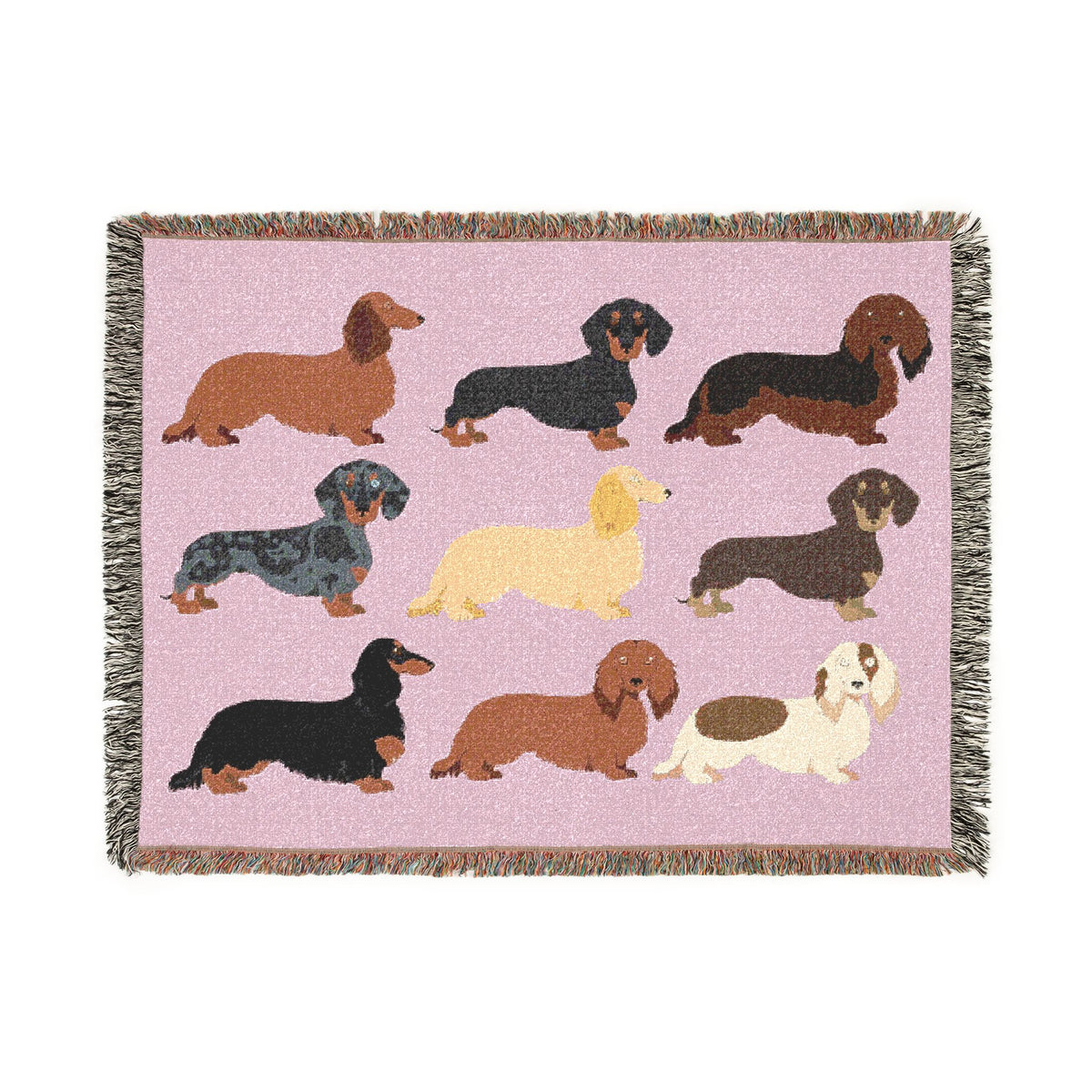 Dapper Dachshund Dog Woven Blanket