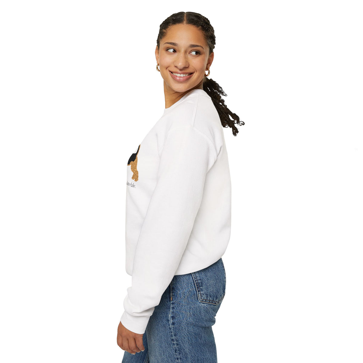 I Love My Airedale Embroidered Crewneck Sweatshirt