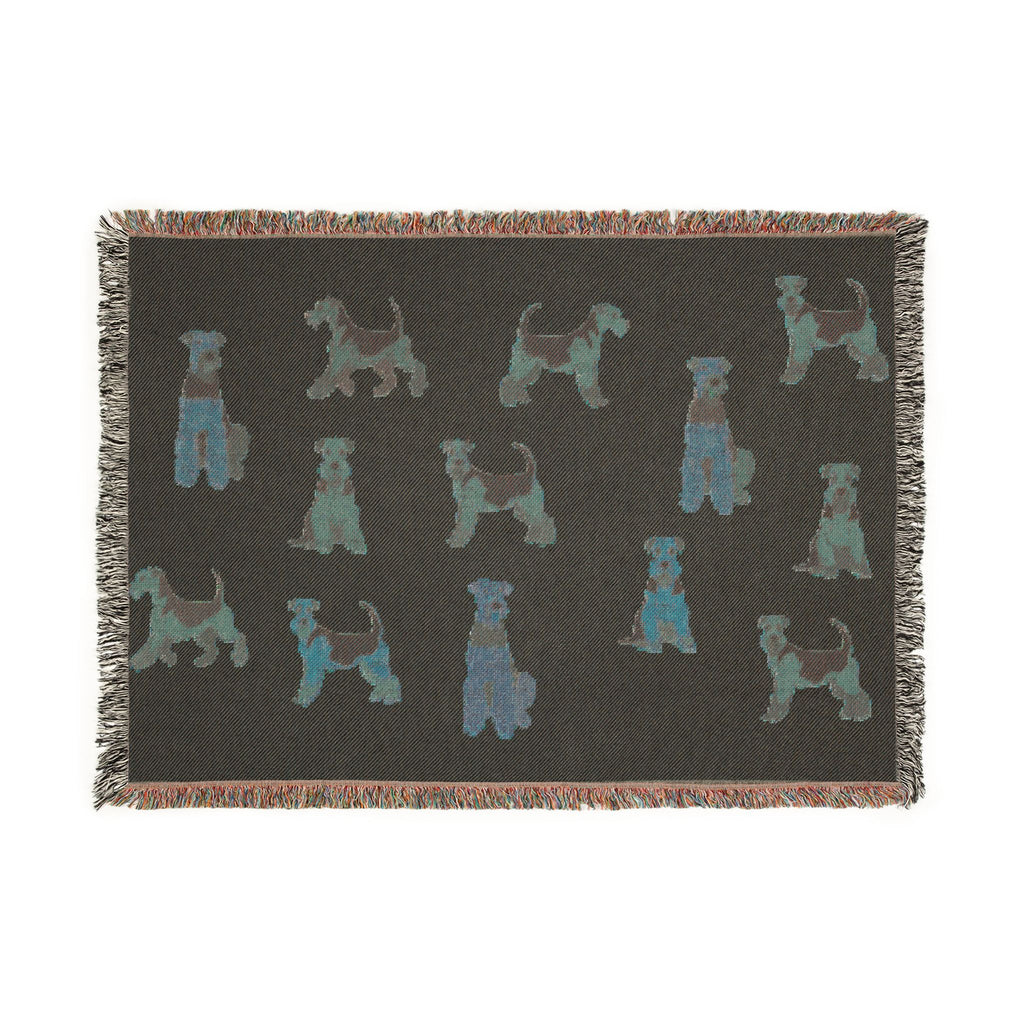 Airedale Aristocracy Woven Throw Blanket