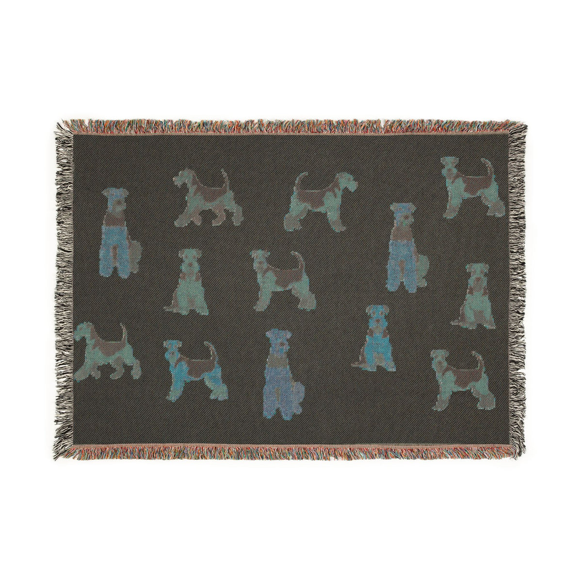 Airedale Aristocracy Woven Throw Blanket