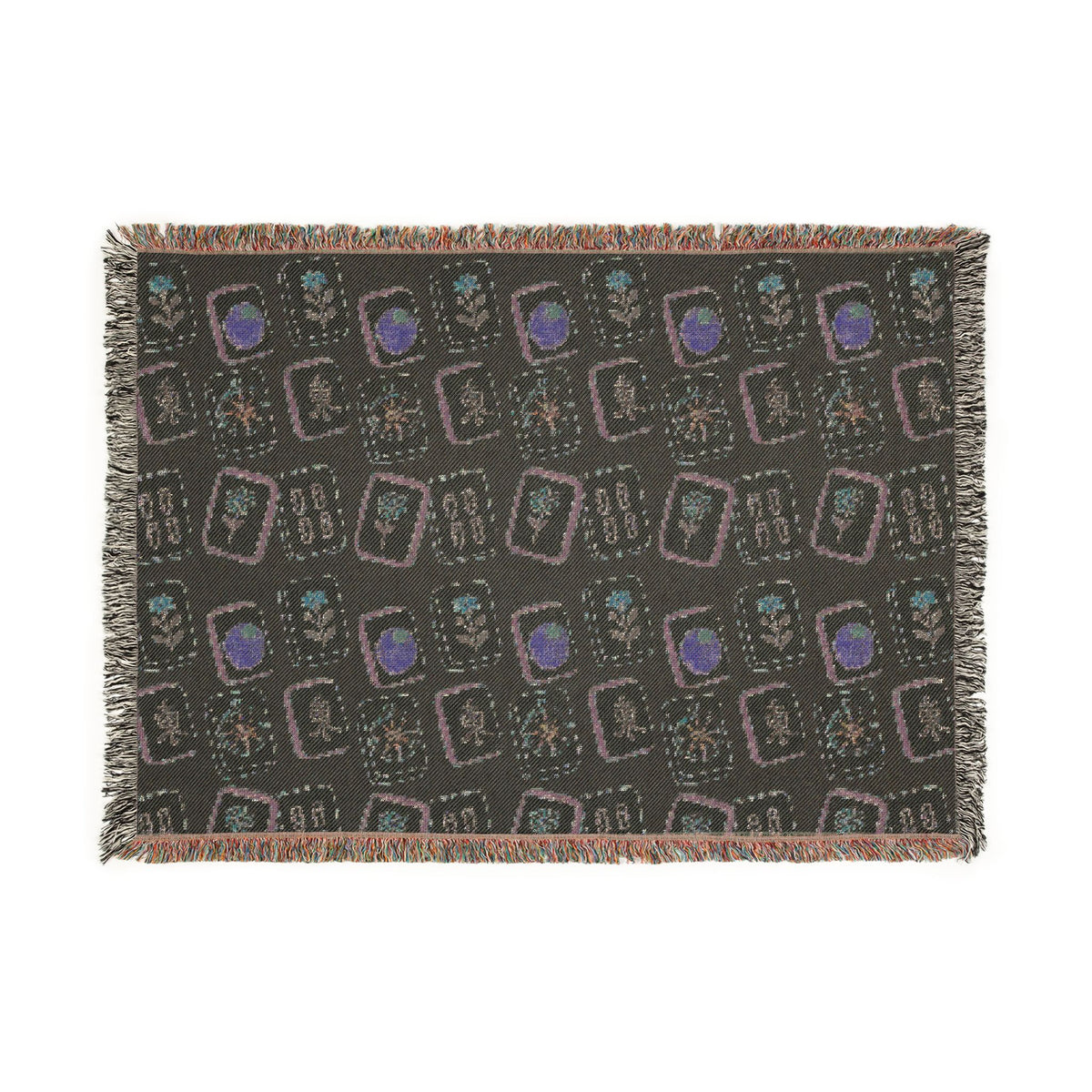 The Lucky Tile Mah Jong  Woven Blanket