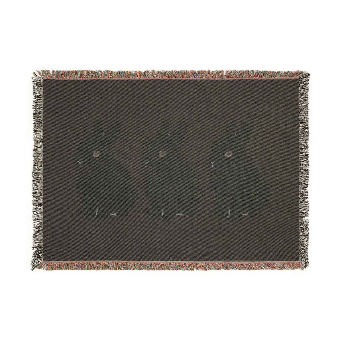 Three Bunnies Woven Throw Blanket