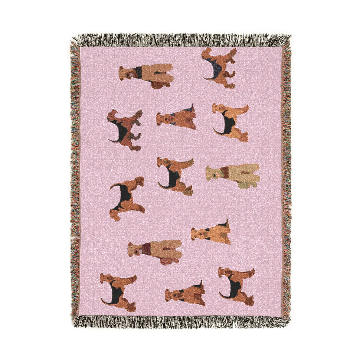 Airedale Aristocracy Woven Throw Blanket